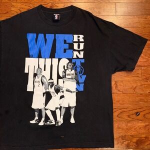 Dallas Mavericks Jason Kidd Dirk Nowitzki We Run This Town NBA T-Shirt XL Black